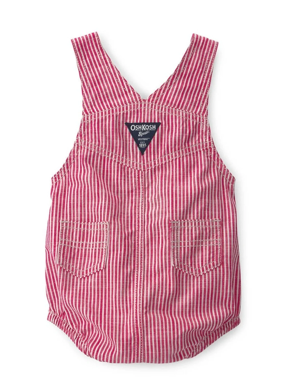 OshKosh B'gosh Red and White Striped Baby Overalls 100% cotton